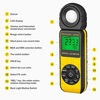 Picture of Light Meters 881D Digital Illuminance Meter Ambient Temperature Measurer with Range up to 400,000 Lux Luxmeter, Rotatable Head for 270 Degrees, Display 3999, Data Hold, Back Light, Data storag