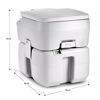 Picture of SereneLife Outdoor Portable Toilet with Carry Bag, Travel Toilet with Level indicator | | 3 Way Pistol Flush | Rotating Spout, for Camping, Boating, Traveling & Roadtripping