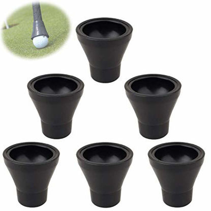 Picture of FINGER TEN Golf Ball Retriever Suction Cup Picker Putter Grip Pick Up Tool Value 6 Pack, Durable Rubber Balls Pick-up Grabber Saver Put on Putter Grips for Golfers