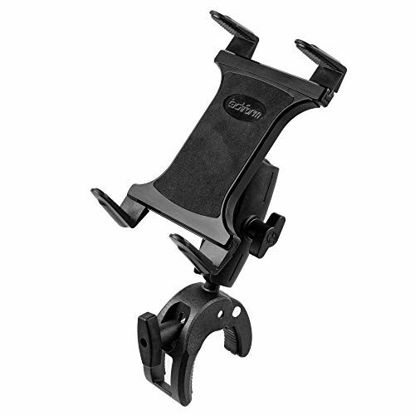 Picture of TACKFORM Universal Tablet Holder Compatible with Stationary Bicycle, Treadmill, Elliptical, Spin Bike, Microphone Stand, and Indoor Exercise Equipment - Compatible with iPad and More