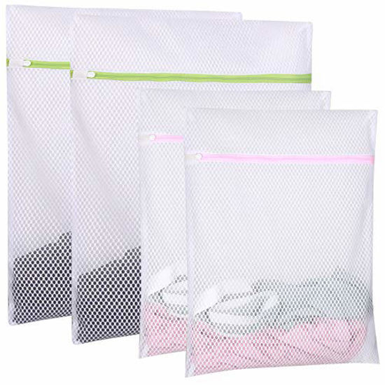 Mesh Laundry Bags with Zipper 2Pcs,Delicates Lingerie Wash Bags