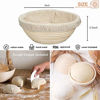 Picture of Farielyn-X 2 Packs 9 Inch Bread Banneton Proofing Basket - Baking Dough Bowl Gifts for Bakers Proving Baskets for Sourdough Lame Bread Slashing Scraper Tool Starter Jar Proofing Box