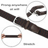 Picture of JUKMO Elastic Braided Belt, Stretch Woven Belt in Gift Box (Dark Blue/Coffee, Medium)