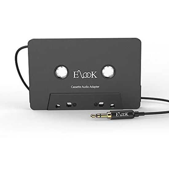 Picture of Elook Car Cassette Aux Adapter, 3.5mm Universal Audio Cable Tape Adapter for Car, Phone, MP3 ect. Black