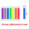 Picture of SIQUK 4200 Pieces Flag Tabs Colored Page Markers Sticky Index Tabs Page Flags, 30 Sets 7 Colors