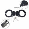 Picture of Yoghourds Heavy Duty Hinged Double Lock, Adjustable Heavy Duty Steel Wrist Cuffs in Police Edition Professional Grade, Black