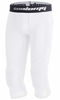 Picture of COOLOMG Basketball Pants with Knee Pads Kids 3/4 Compression Tights White L