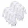 Picture of Gerber Baby 6-Pack Long-Sleeve Mitten-Cuff Onesies Bodysuit, white, 0-3 Months