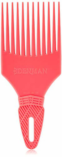 Picture of Denman Detangling Hair Brush D17 - Curl Tamer Comb with Long Teeth for Separating, Sculpting & Volumizing Wet Curls - Pink