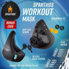 Picture of Sparthos Training Mask High Altitude Mask - Face Mask for Gym Workout, Work Out, Running, Cycling, Elevation, Cardio, Fitness - Resistance o2 2 3 - Lung Breathing Exercise Mask Men Women [Black +Case]