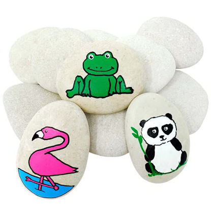 Picture of Capcouriers Rocks for Painting, Painting Rocks, Perfect for Rock Painting, 10 to 12 Smooth Rocks for Painting