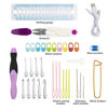 Picture of BCMRUN LED Crochet Hooks Set,9 Interchangeable Heads Light Up Knitting Needles Weave Sewing Tool Accessories with Case(Purple)