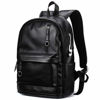 Picture of Backpack For Women Men Trendy PU Leather School College Bookbag USB Charging Port Laptop Computer Soft Leather Backpack Women Men Travel Backpack