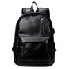 Picture of Backpack For Women Men Trendy PU Leather School College Bookbag USB Charging Port Laptop Computer Soft Leather Backpack Women Men Travel Backpack