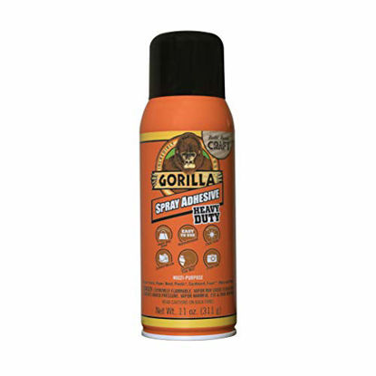 Picture of Gorilla Heavy Duty Spray Adhesive, Multipurpose and Repositionable, 11 ounce, Clear, (Pack of 1)