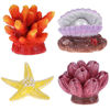 Picture of UEETEK 4 Pack Artificial Coral Plant Seastar Shell Decor Aquarium Reef Ornament Resin Crafts Decoration for Fish Tank