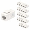 Picture of VCE UL Listed 25-Pack RJ45 CAT6 Keystone Coupler Female to Female Insert Coupler, UTP CAT6 Keystone Inline Coupler White