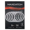 Picture of Maxcatch Fly Fishing Tapered Leader Line 6 Pack -Pre-Tied Loop- Tensile Strength- Abrasion Resistance- Low Memory 7.5ft/9ft/12ft/15ft, 0X-6X(7.5ft 3X(6pcs))