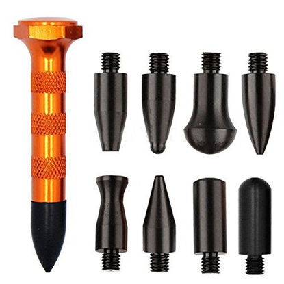 Picture of GS DIY Paintless Dent Repair Kit Metal Tap Down Pen with 9 Heads Tips Dent Removal Tools