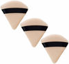 Picture of 3-Pack Powder Puffs For Face Makeup, Made of Cotton Velour in Triangle Wedge Shape Designed for Contouring, Under Eyes and Corners