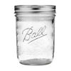 Picture of Ball Wide Mouth Pint 16-Ounce Glass Mason Jar with Lids and Bands, 12-Count, 12-Pack, Clear