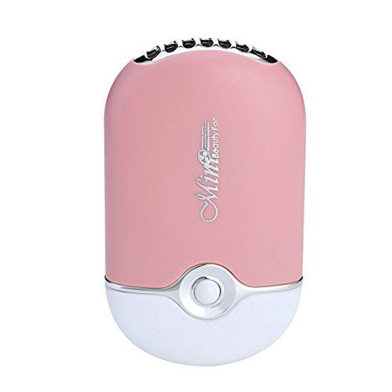 Picture of FlyItem USB Mini Portable Fans Rechargeable Electric Bladeless Handheld Air Conditioning Cooling Refrigeration Fan For Eyelash (Pink)