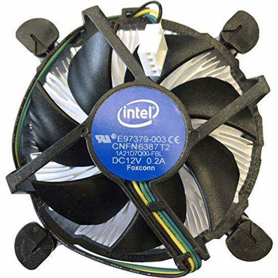 Picture of Intel E97379-003 Core i3/i5/i7 Socket 1150/1155/1156 4-Pin Connector CPU Cooler with Aluminum Heatsink and 3.5-Inch Fan for Desktop PC Computer