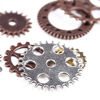 Picture of BIHRTC 100 Gram DIY Assorted Color Antique Metal Steampunk Gears Charms Pendant Clock Watch Wheel Gear for Crafting, Jewelry Making Accessory