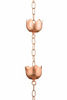 Picture of Marrgon Copper Rain Chain - Decorative Chimes & Cups Replace Gutter Downspout & Divert Water Away from Home for Stunning Fountain Display - 8.5 Long for Universal Fit - Flower Style