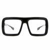 Picture of Thick Square Frame Clear Lens Glasses Eyeglasses Super Oversized Fashion and Costume - Black