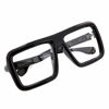 Picture of Thick Square Frame Clear Lens Glasses Eyeglasses Super Oversized Fashion and Costume - Black