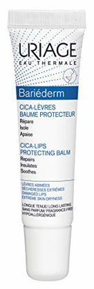 Picture of URIAGE Bariederm Cica-Lips Protecting Balm 0.5 fl.oz. | Repair and Insulation Lip Balm with High Tolerance and Long-Lasting Formula, Fragrance-Free | Daily Protection to Repair Chapped, Damaged Lips