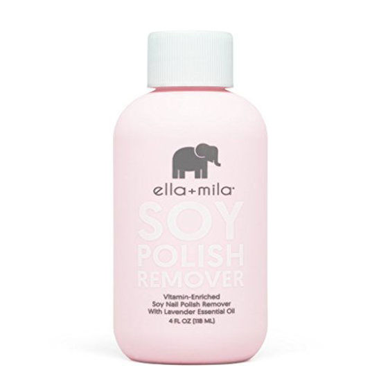 Picture of ella+mila"Soy Nail Polish Remover" | Non Acetone & Alcohol Free | With Lavender Essential Oil | Best For Natural Fingernail | Contains Vitamins A, C, E