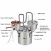 Picture of YUEWO 3 Pots DIY 3Gal/12Litres Moonshine Still Copper Water Alcohol Distiller Home Brew Wine Making Kits with Thumper Keg for DIY Brandy Whisky Wine Essential Oils