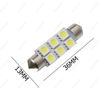 Picture of SAWE - 36MM 6-SMD 5050 Festoon Dome Map Interior LED Light Bulbs Lamp For 3021 DE3021 6411 6413 6418 DE3423 DE3425 (20 pieces) (White)