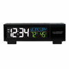 Picture of La Crosse Technology 616-1950-INT Pop-Up Bar Projection Alarm Clock with USB Charging Port, 6.51" L x 2.56" W x 1.81" H, Black