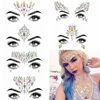 Picture of COKOHAPPY 6 Sets Festival Rhinestones Rave Mermaid Face Jewel Tattoo - Tears Gems Rainbow Crystal Rocks Bindi Body Temporary Stones Stickers (Collection 2)