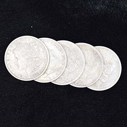 Picture of WSNMING 5 Pcs Steel Morgan Dollar ( 3.8cm Dia) Magic Tricks Can Be Sucked Props Accessories Used Appearing/Disappearing Coin Magie Props