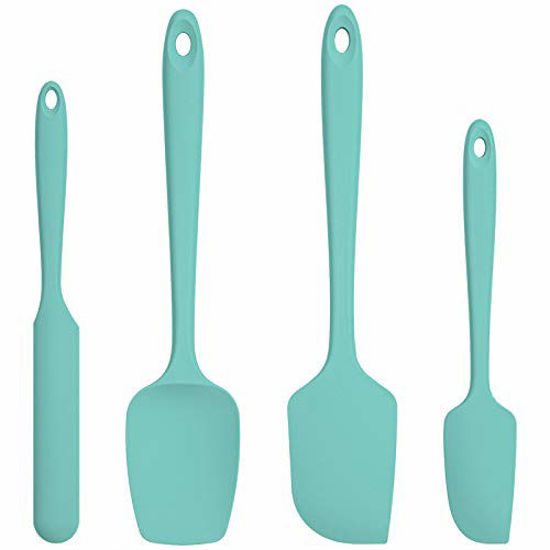 Picture of U-Taste Silicone Spatula Set with 600 Degrees Fahrenheit Heat Resistant (Teal/Aqua Sky)