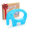 Picture of Baby Elefun Teething Toys, BPA Free Silicone Elephant Teether, Include Cute Gift Christmas Stocking Stuffers Package, Easy to Hold, Soft and Highly Effective, for Babies 0-6 6-12 Months Boy