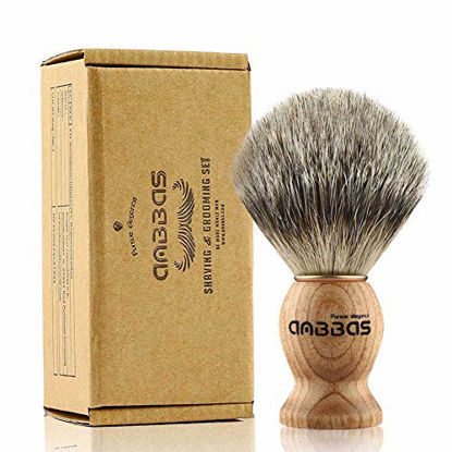 Picture of Shaving Brush, Handmade Pure Badger Hair Brush with Natural Manchurian Ash Wood Handle for Men Traditional Wet Shaving