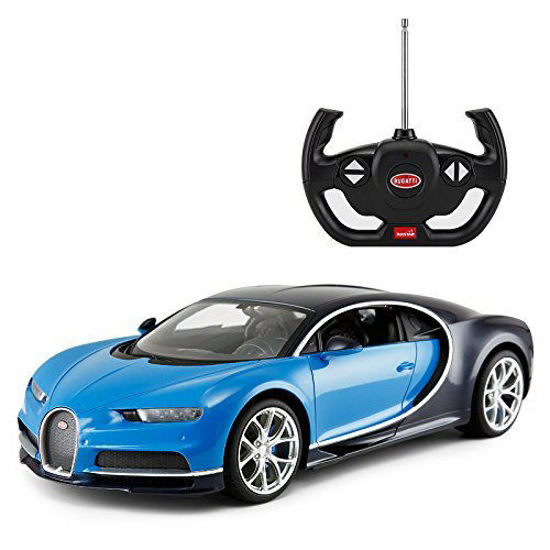 Picture of Licensed RC Car 1:14 Scale Bugatti Chiron | Rastar Radio Remote Control 1/14 RTR Super Sports Car Model Blue