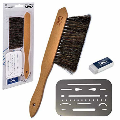 Picture of Mr. Pen Dusting Brush, Drafting Brush, Eraser Shield and Eraser