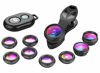 Picture of Apexel Phone Camera Lens-Macro Lens+Wide Lens+Fisheye Lens+Telephoto Lens+CPL/Flow/Radial/Star Filter+Kaleidoscope 3/6 Lens 10 in 1 Lens Kit +Remote Shutter for iPhone, Samsung,LG and Most Smartphones