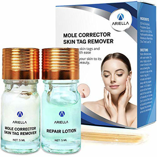 Picture of Ariella Removal Treatment-Made of Natural Plant Extracts-Simple and Easy to Apply Skin Tag Remover & Mole Corrector and Repair Lotion Set,