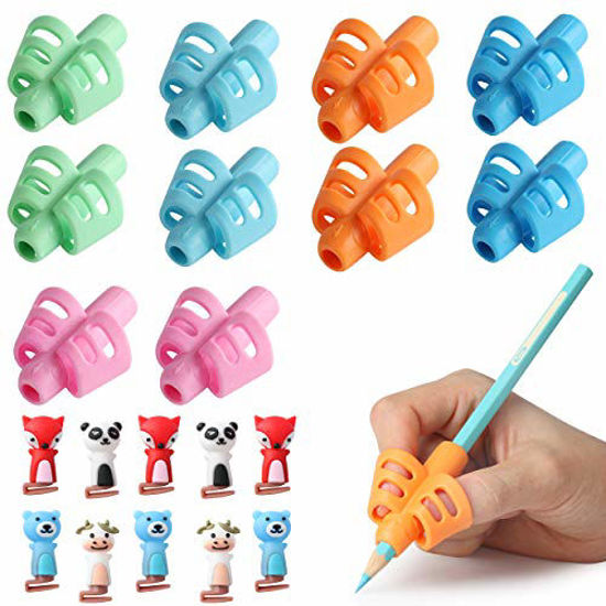 Picture of Mr. Pen- Pencil Grips for Kids Handwriting, 20 PCS(10 Pencil Grips+10 Clips), Pencil Grips, Kids Pencils Grip, School Supplies, Pencil Grip, Grip Pencils for Kids, Pencil Holder for Kids, Pen Grip.