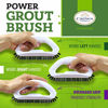 Picture of Grout Brush with Stiff Bristles - Clean Whiten Years of Dirty Grout Lines - Durable Hard Scrubbing Grout Cleaner Brush for Tile Floors - Comfortable Cleaning Handle - Tiles, Floors, Bathroom, Shower