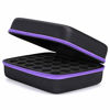 Picture of Tuzazo Hard Shell Essential Oils Carrying Case with EVA Foam Insert Holds 30 Bottles 5ml 10ml 15ml, Come with 206 pcs Essential Oil accessories (Purple&Black)