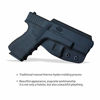 Picture of OWB Kydex Holster for Glock 19 19x / Glock 23 25 32 45 / Glock17 22 31 / Glock 26 27 33 30s (Gen 3 4 5) Pistol, Glock 19 Holster OWB, Waistband Outside Carry 1.5"-2" Belt Clip - Black, Right Hand