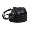 Picture of Mile High Life | Braided Stretch Elastic Belts | Pin Oval Solid Black Belt Buckle | PU Loop End Tip Men/Women/Junior(Black, X-Large 40"-42" (47" Length))